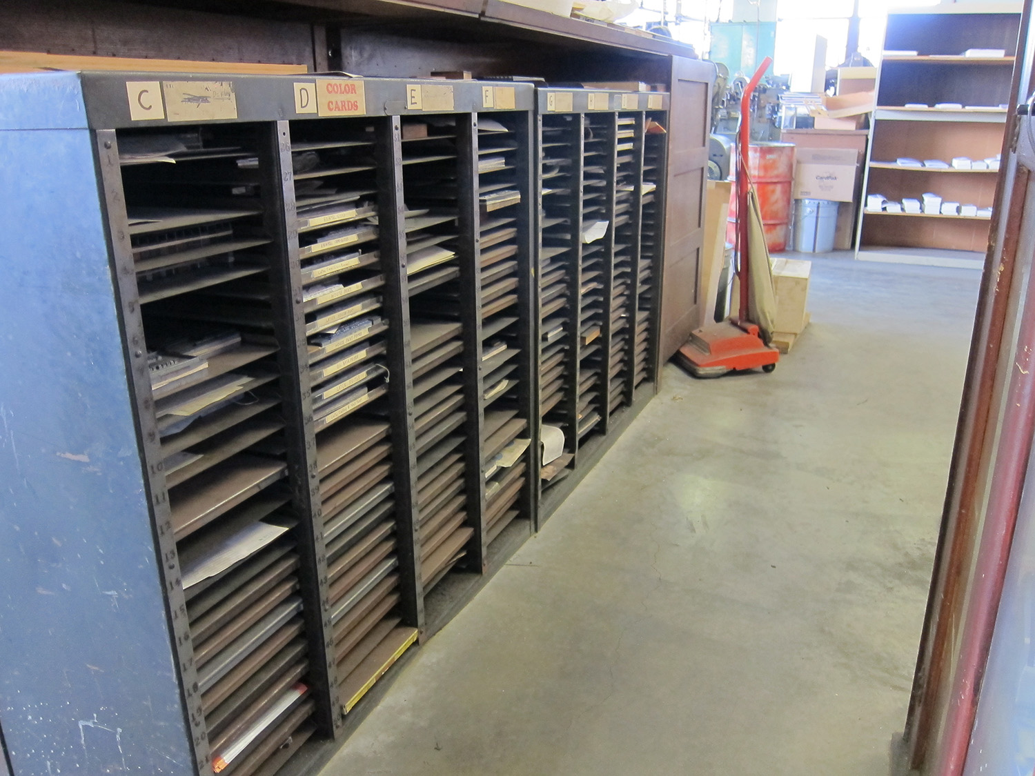  Some of the galley racks 