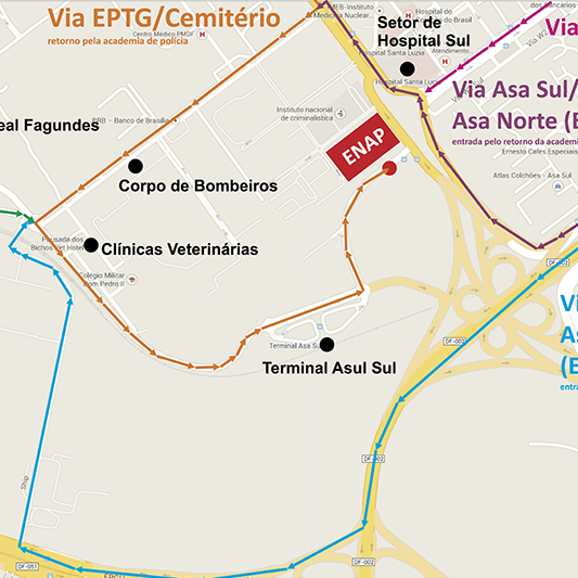 Mapa do acesso temporário à ENAP é divulgado