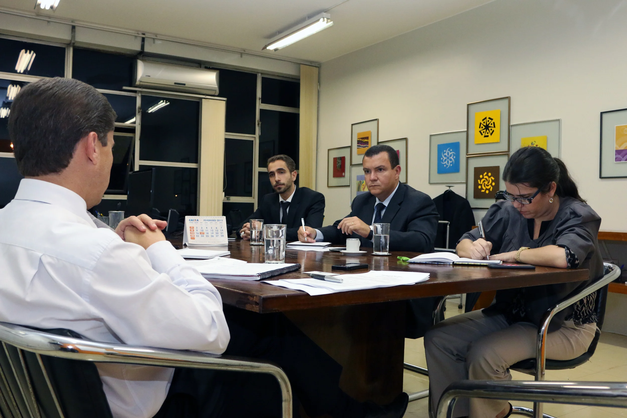 O Presidente João Aurélio e o Diretor de Comunicação Matheus Azevedo foram recebidos pelo Presidente da ENAP, Gleisson Rubin, e a Chefe de Gabinete da ENAP, Aline Soares, ambos EPPGGs. Foto: Filipe Calmon / ANESP