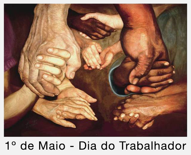 Hands Together, tela de June Pauline Zent.