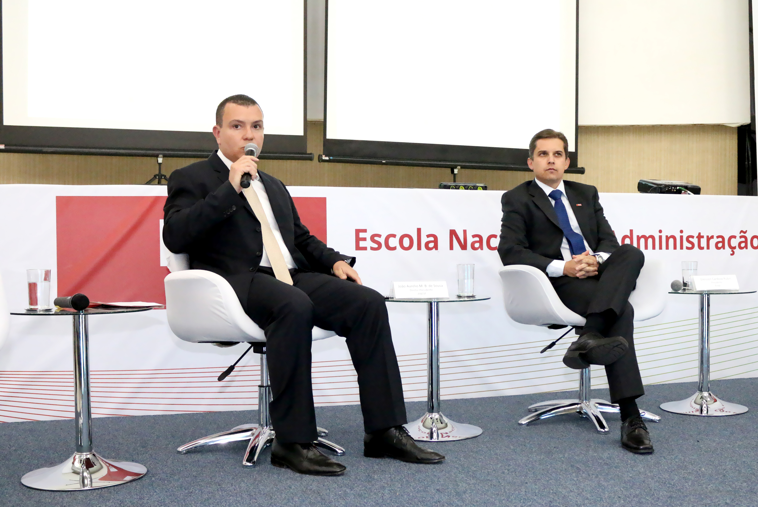 João Aurélio e Gleisson Rubin, Presidentes da ANESP e da ENAP, respectivamente.