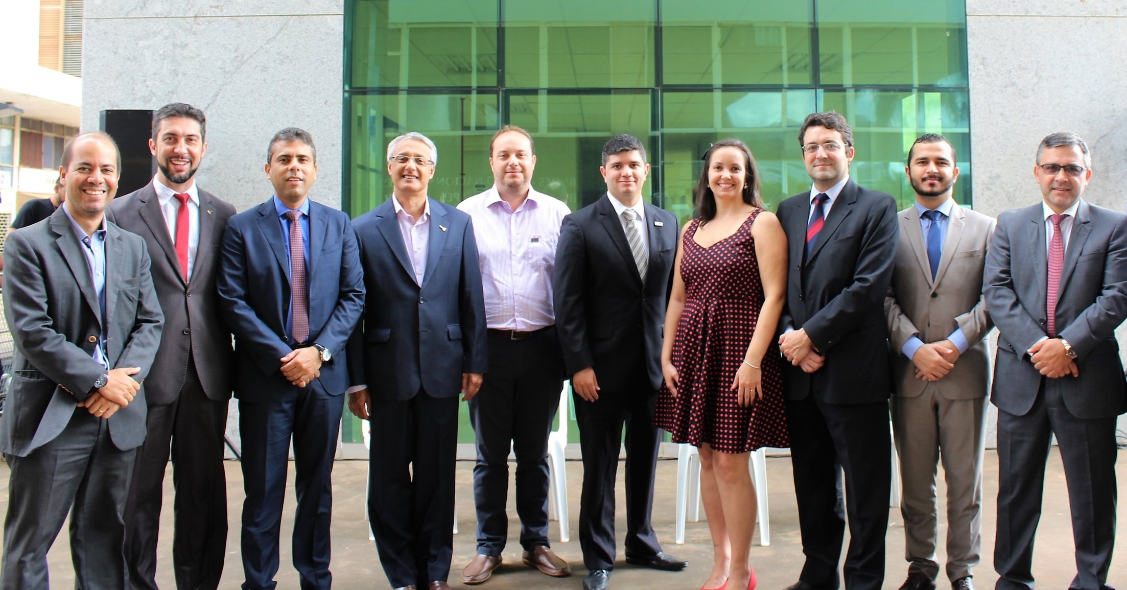 Filipe Leão (Diretor na Unacon Sindical), Jordan Pereira (Presidente do Sinal), Francelino (Diretor na Fenafisco), Daro Piffer (Diretor no Sinal), Alexandre Cunha (Presidente empossado da AFIPEA), Lucas Benevides (Ex-Presidente da AFIPEA), Klenize Favero (Presidente da AACE), Alex Canuto (Presidente da ANESP), Paulo Martins (Presidente da Auditar) e Rudnei Marques (Presidente da UNACON e do Fonacate). Foto: AACE