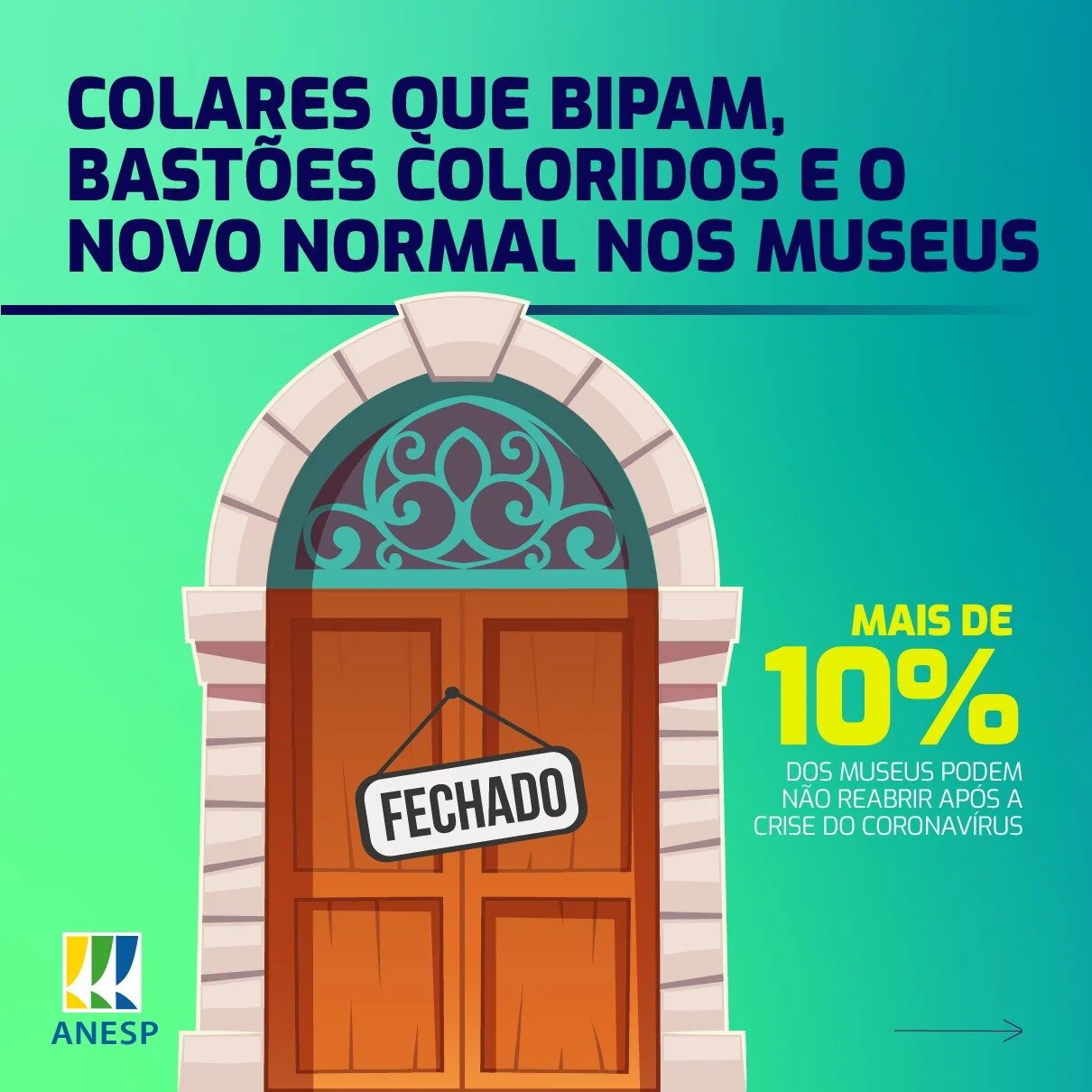 Colares que bipam e bastões coloridos e o novo normal nos museus