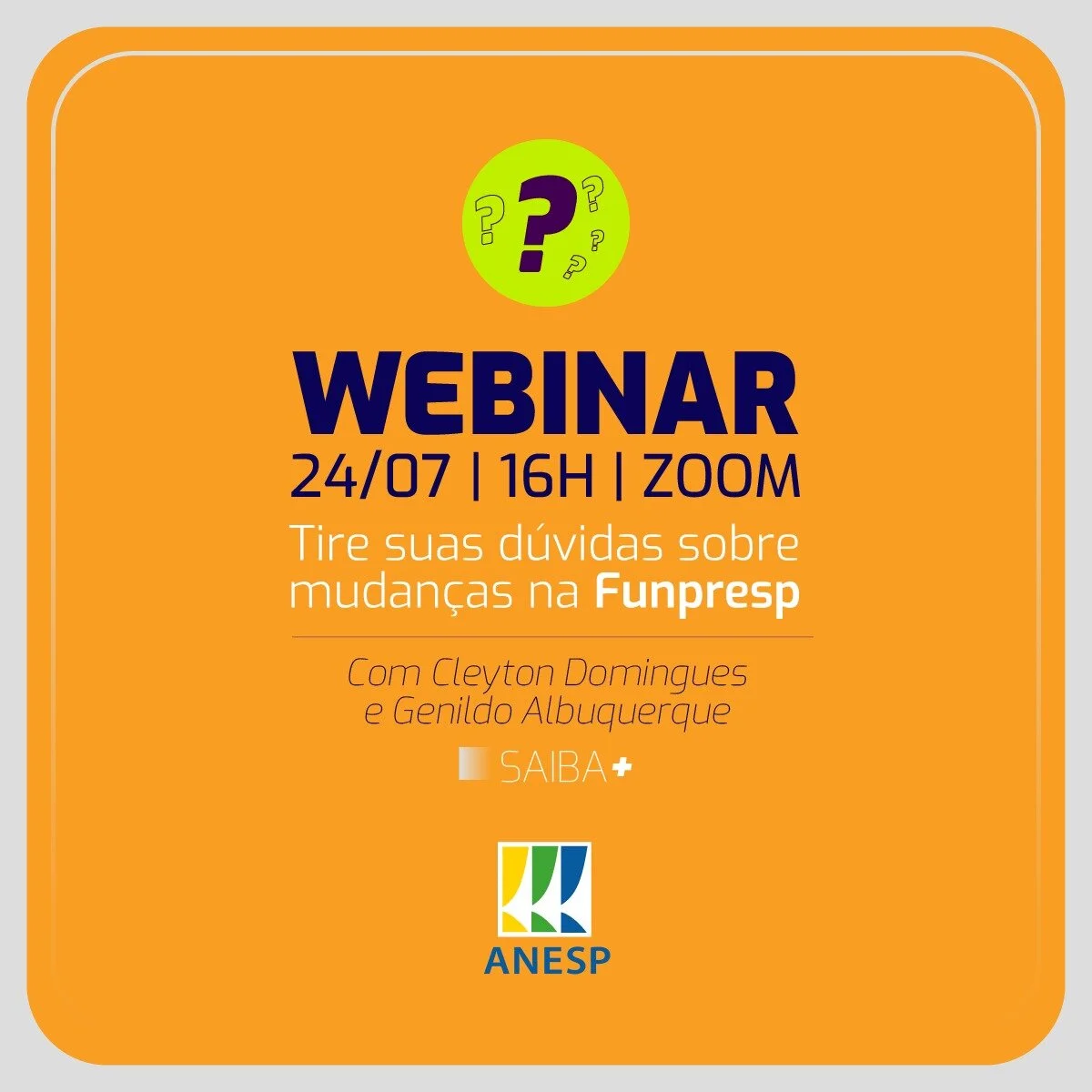ANESP realiza webinar para tirar dúvidas sobre mudanças na Funpresp; conheça