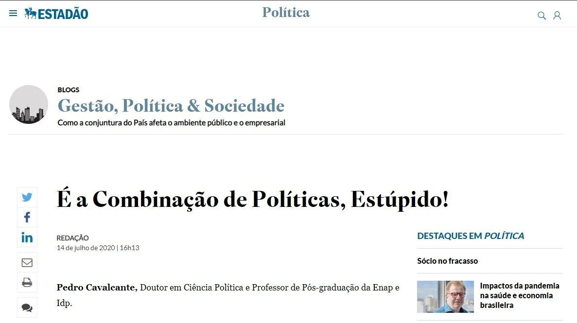 A importância da combinação de políticas públicas é tema de artigo de EPPGG no Estadão