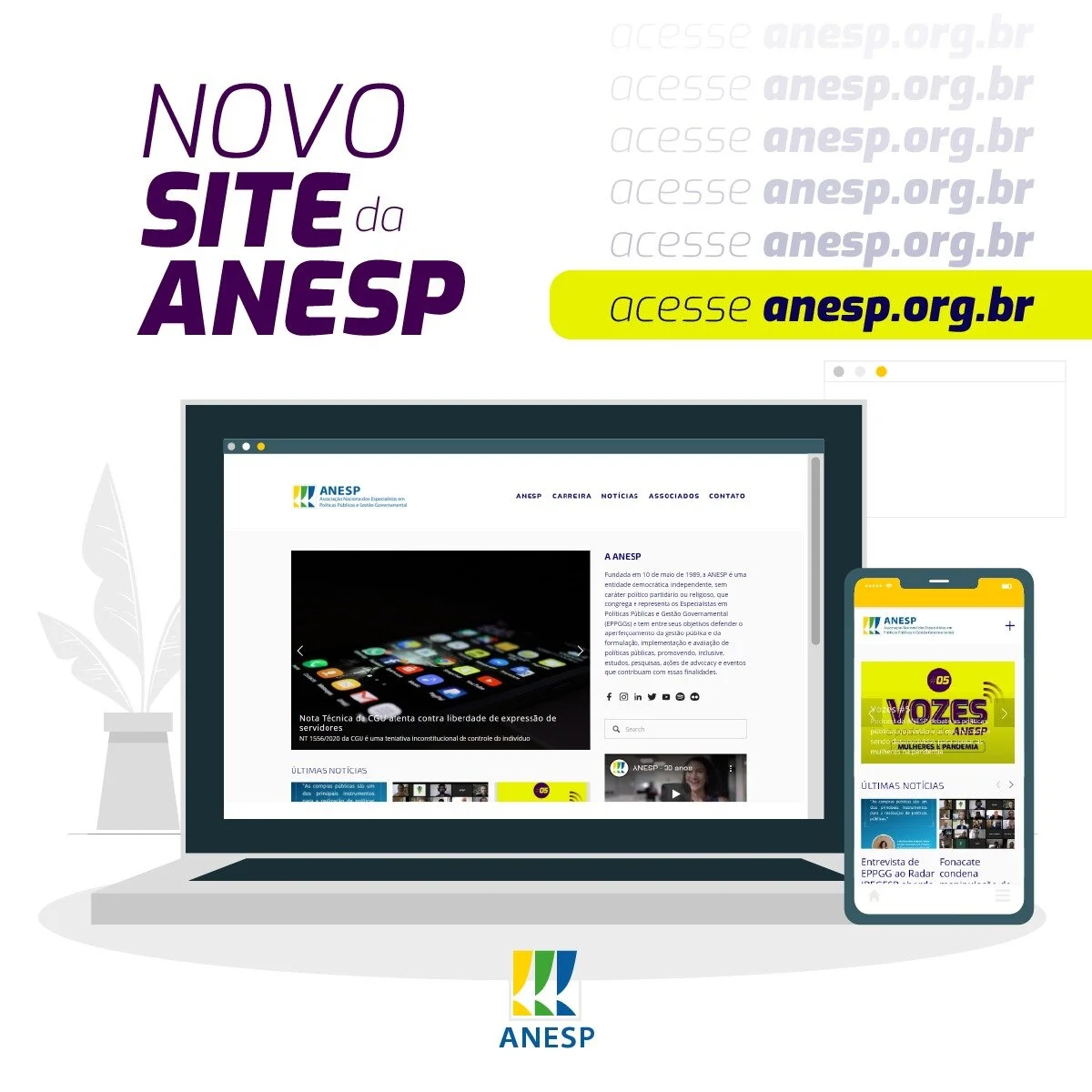 Site da ANESP está mais moderno e objetivo