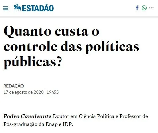Quanto custa o controle das políticas públicas? 