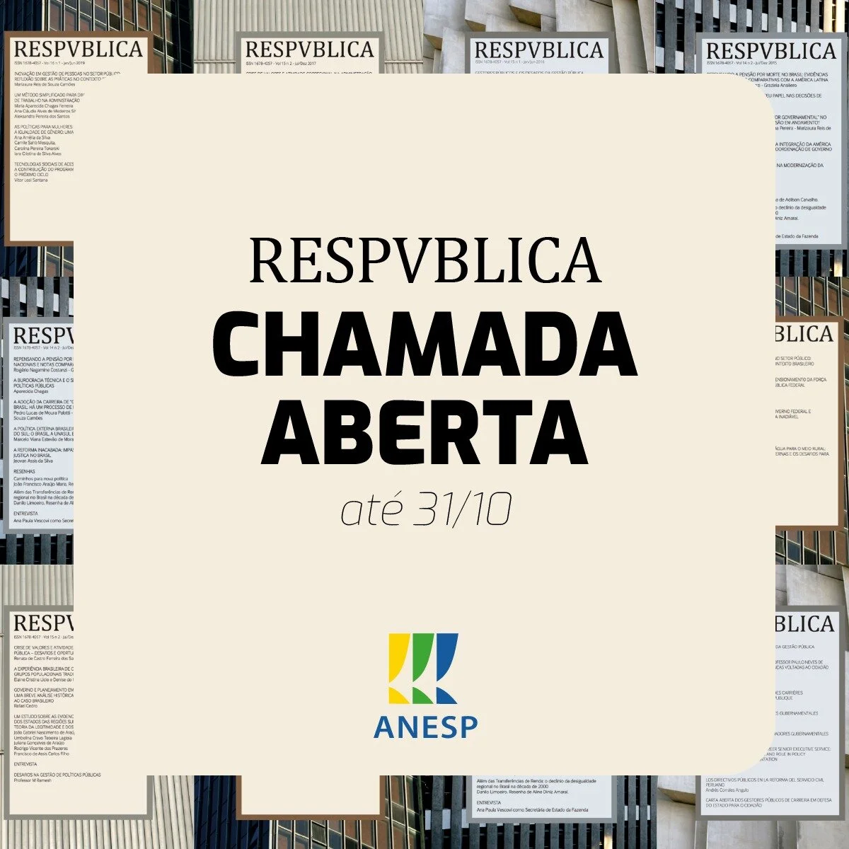 Respvblica recebe artigos de EPPGGs do governo federal e de carreiras da Fenagesp