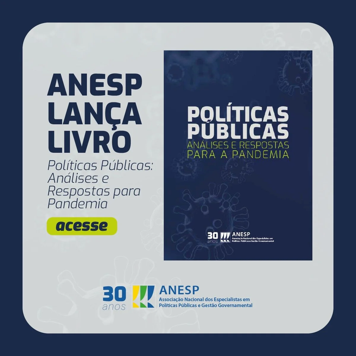 ANESP lança livro com análises e respostas de políticas públicas na pandemia