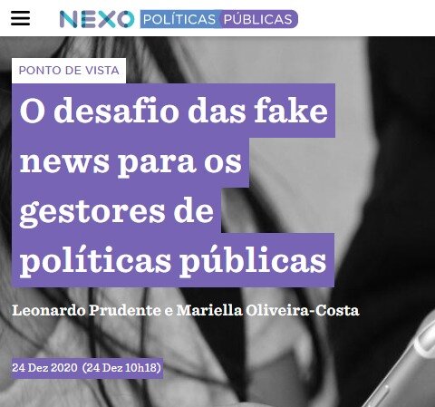 Desafio das fake news para gestores é tema de artigo de EPPGG e jornalista no Nexo