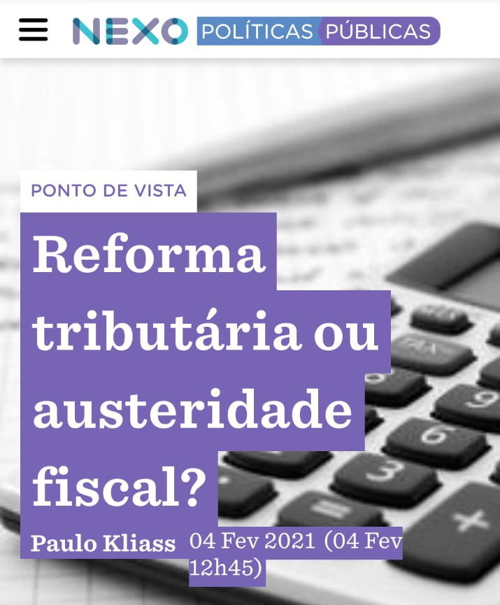 Artigo no Nexo aponta mudanças na tributação como saída para déficit que afeta políticas públicas