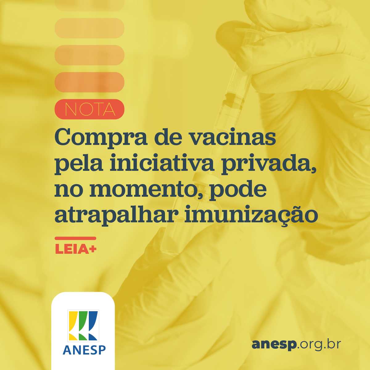 Compra de vacinas pela iniciativa privada, no momento, pode atrapalhar imunização