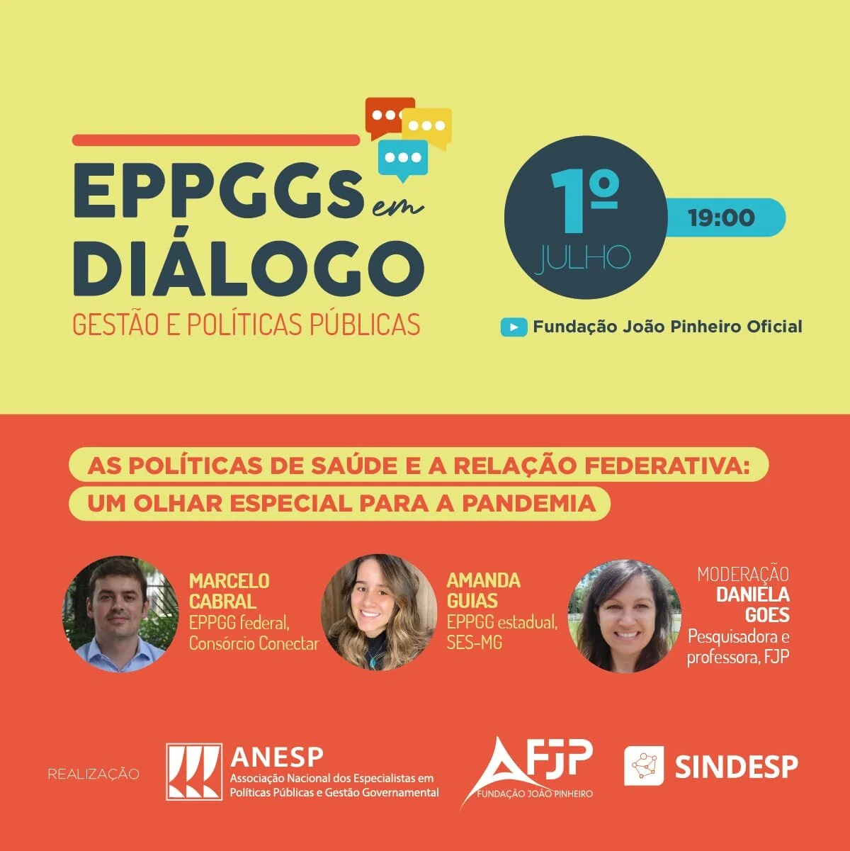 Ciclo EPPGGs em Diálogo aborda as políticas de saúde no contexto de pandemia