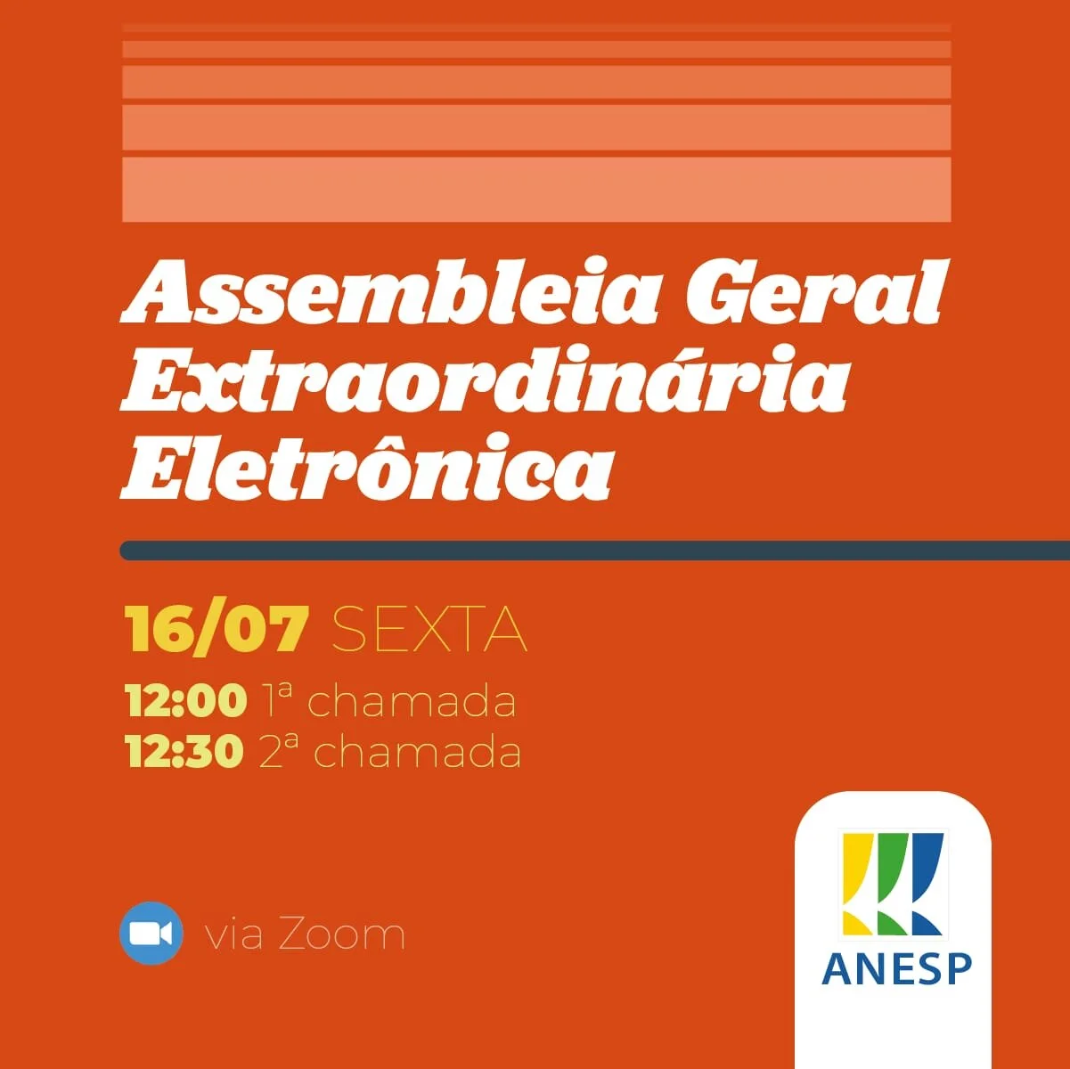 Convocação para Assembleia Geral Extraordinária da ANESP