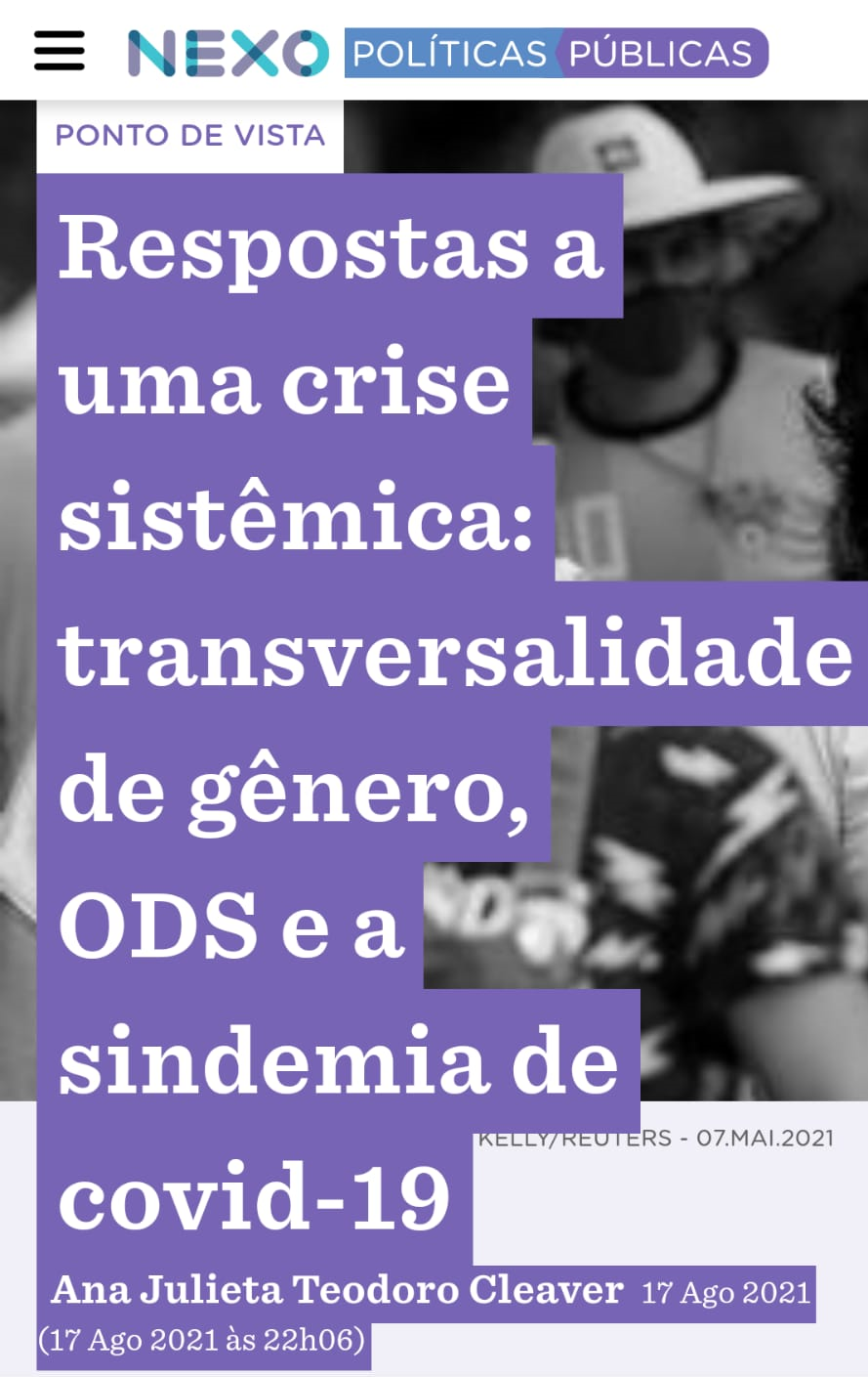 EPPGG publica artigo no Nexo sobre a sinergia de epidemias e a exigência de uma resposta sistêmica