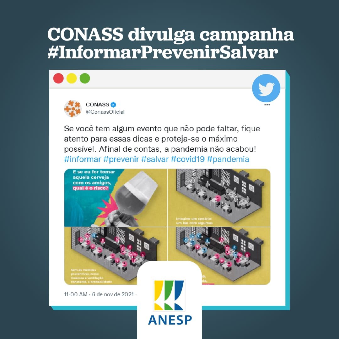 CONASS divulga peças informativas da campanha #InformarPrevenirSalvar