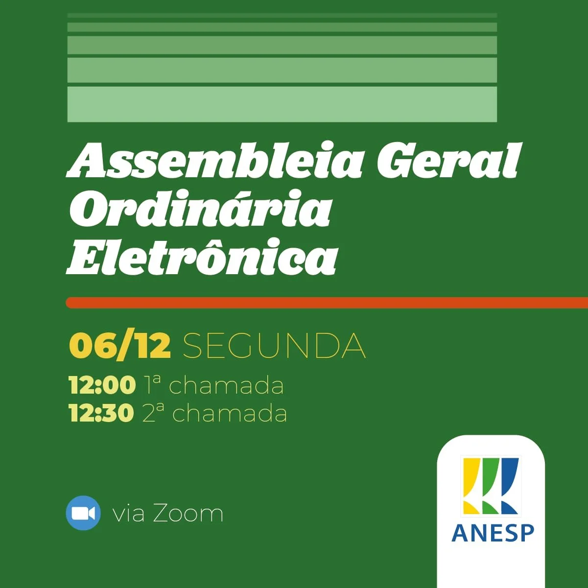 Convocação para Assembleia Geral Ordinária da ANESP
