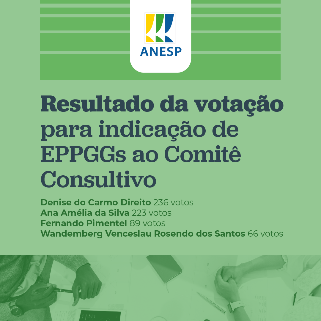 Resultado da votação para indicação de EPPGGs ao Comitê Consultivo