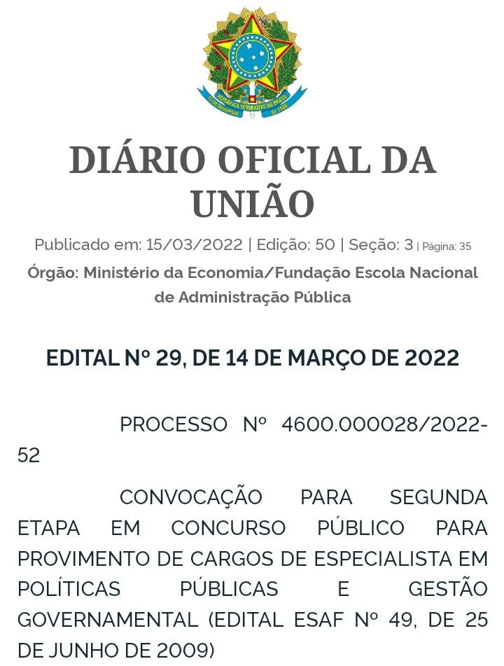 Decisão judicial convoca cinco candidatos para curso de formação de EPPGG