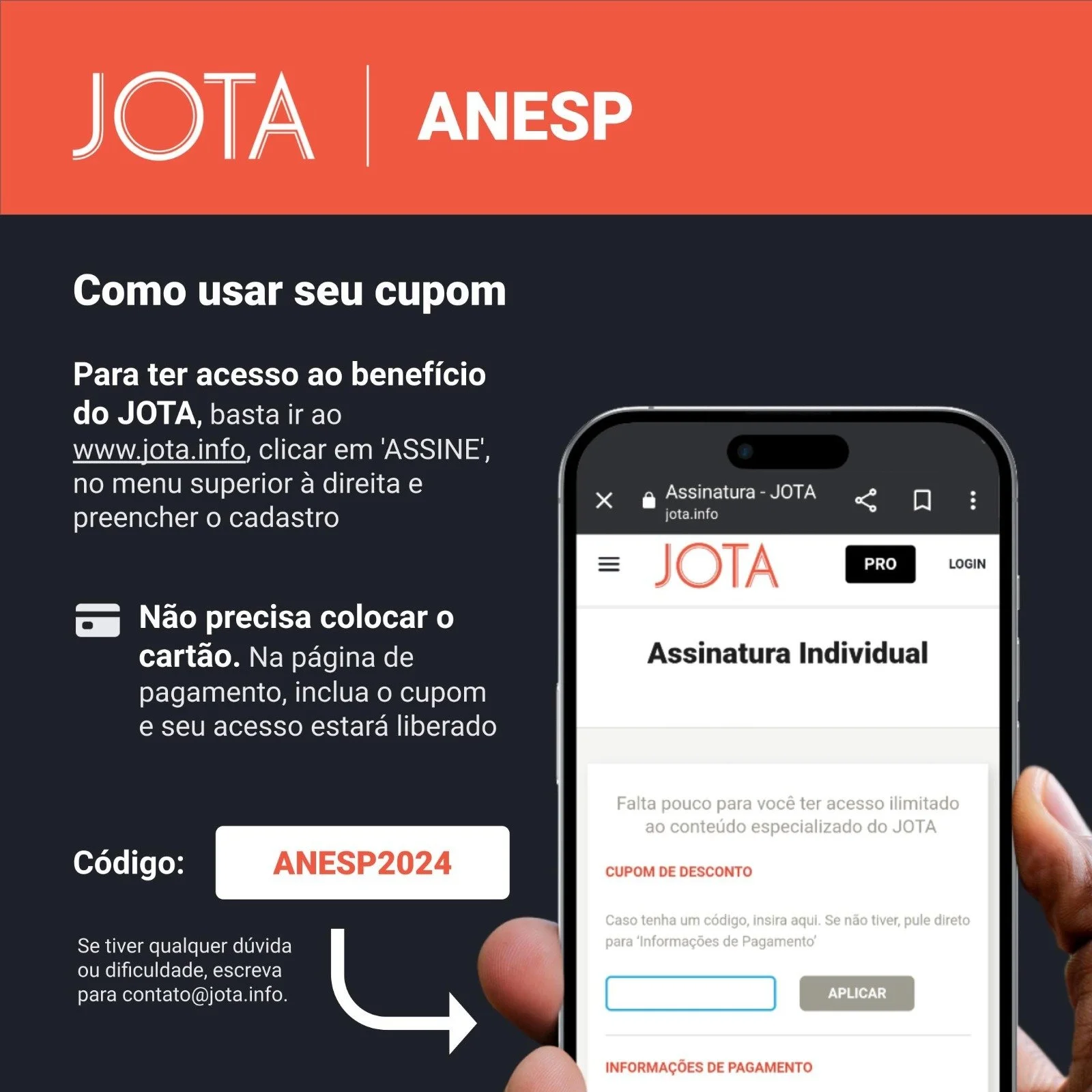 ANESP renova parceria com JOTA: saiba como acessar os conteúdos gratuitamente
