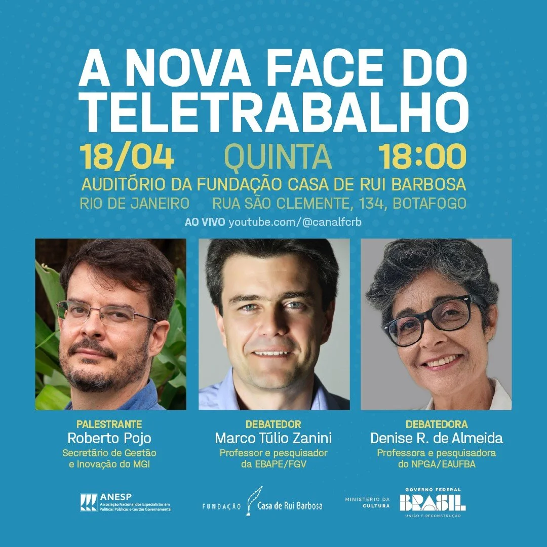 A nova face do teletrabalho: FCRB realiza evento com secretário Roberto Pojo no Rio