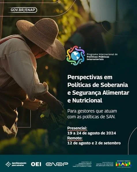 Enap realiza curso internacional sobre políticas de soberania e segurança alimentar e nutricional