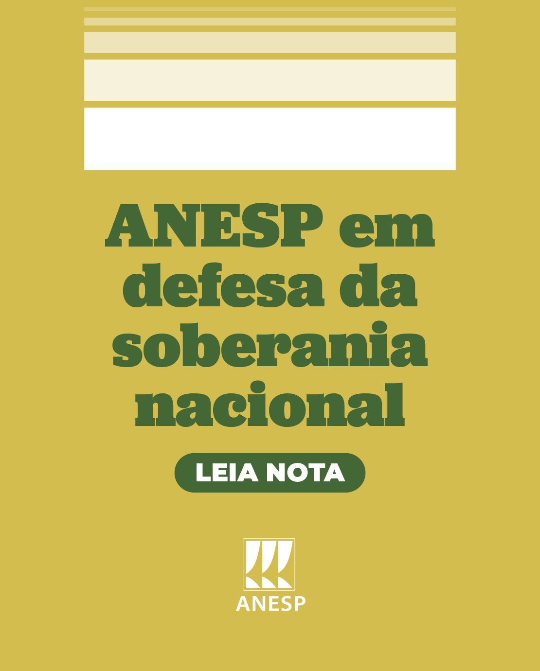Nota: ANESP em defesa da soberania nacional