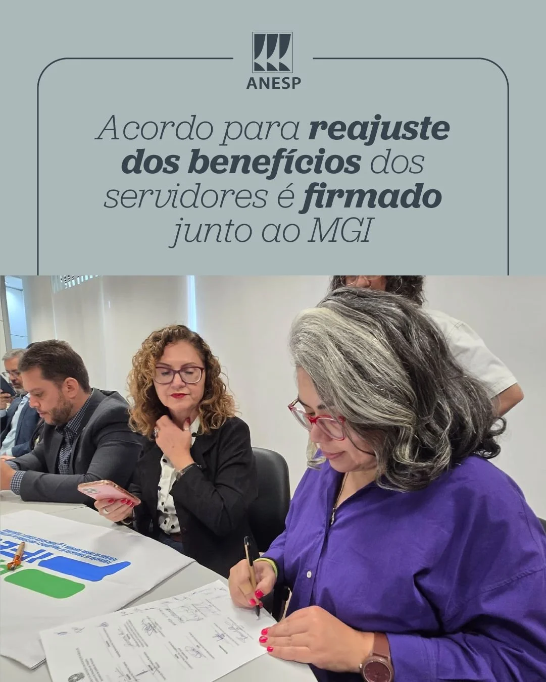 Acordo para reajuste dos benefícios dos servidores é firmado junto ao MGI