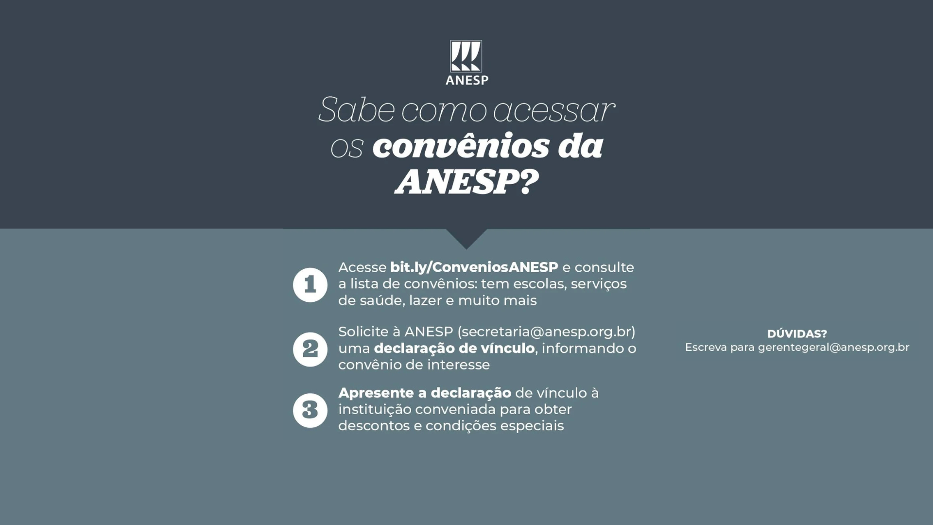 Associado/a: aproveite os convênios exclusivos da ANESP