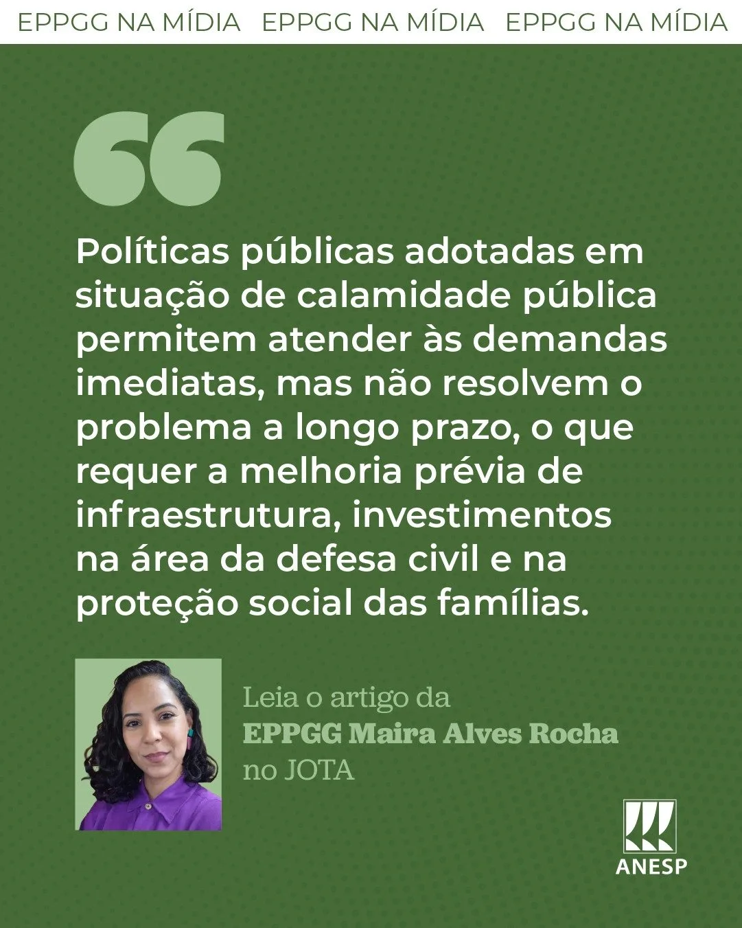 Do socorro à preparação: no JOTA, EPPGG debate políticas públicas e crise climática