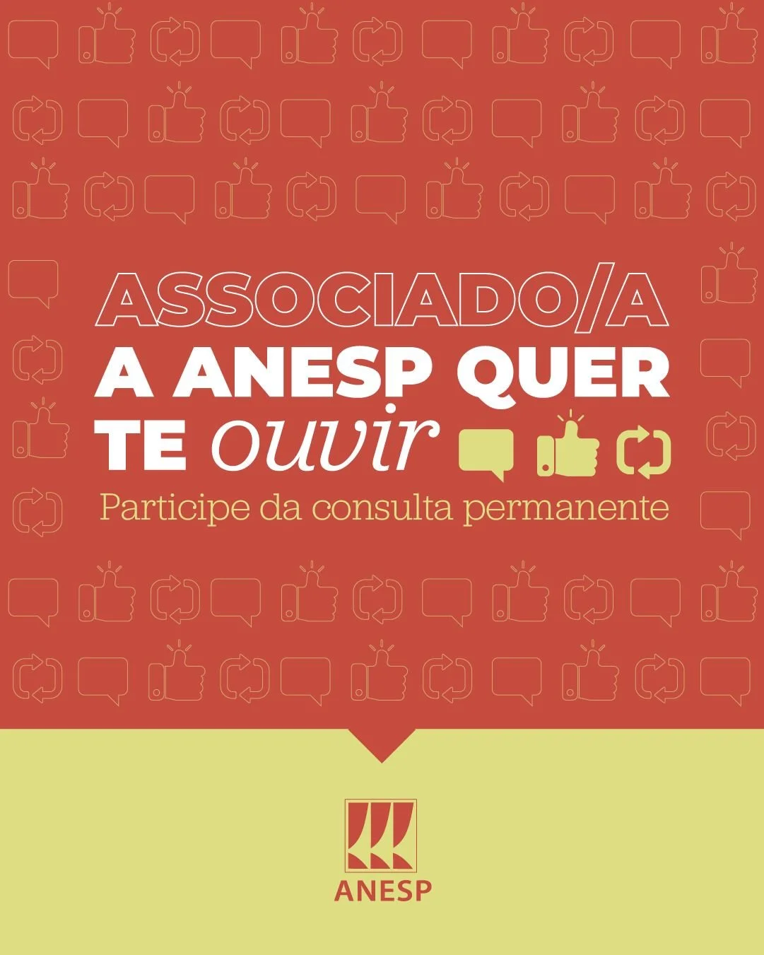 Associado/a, a ANESP quer te ouvir: participe da consulta permanente