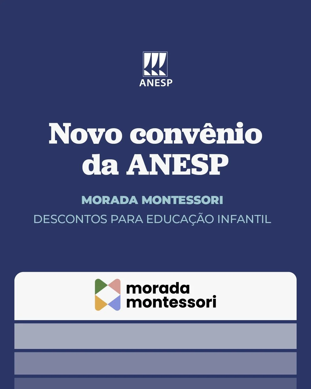 Novo convênio da ANESP: Morada Montessori oferece descontos para associados