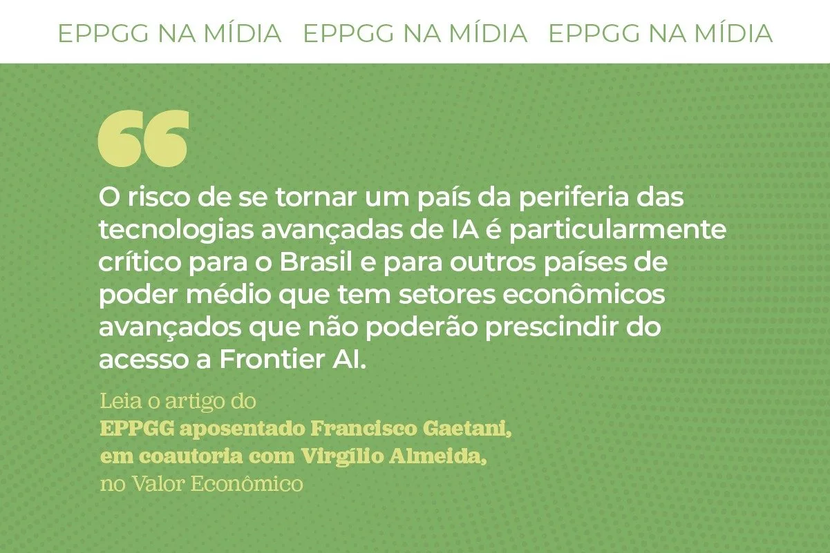 EPPGG debate ações sobre IA e soberania tecnológica no Valor Econômico