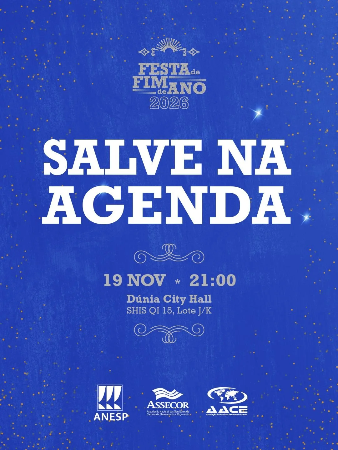 Já tem data! Nossa Festa de Fim de Ano será em 19 de novembro
