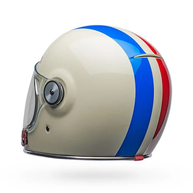 bell bullitt helmet vintage white SE (Command Gloss White/OxBlood/Blue)  Durian Bikers each with completely removable and washable pads BELL Bullitt Street On-road Helmet