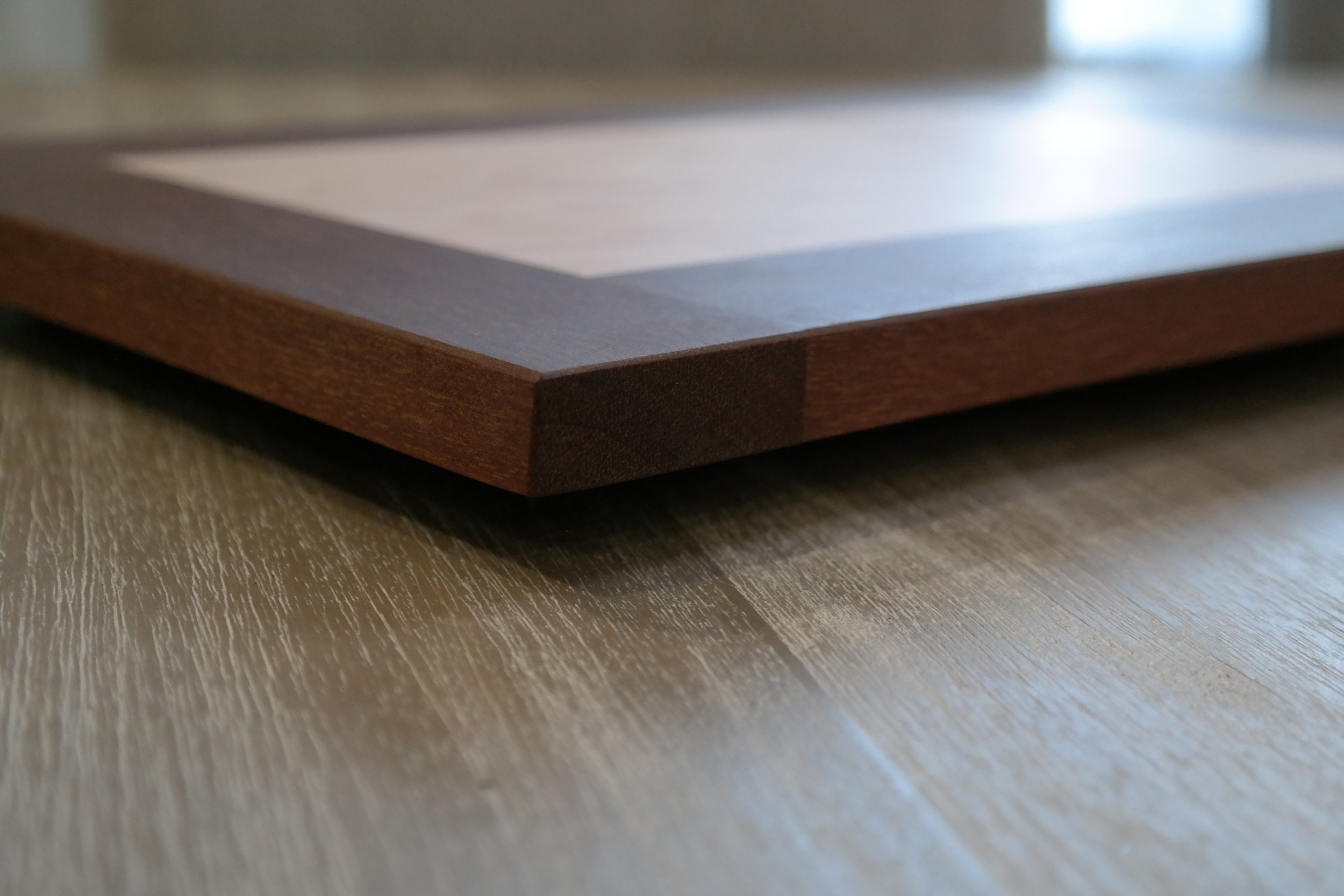 Solid Maple and Rosewood Serving Platter with Pedestal Design - Challenge Coin Displays