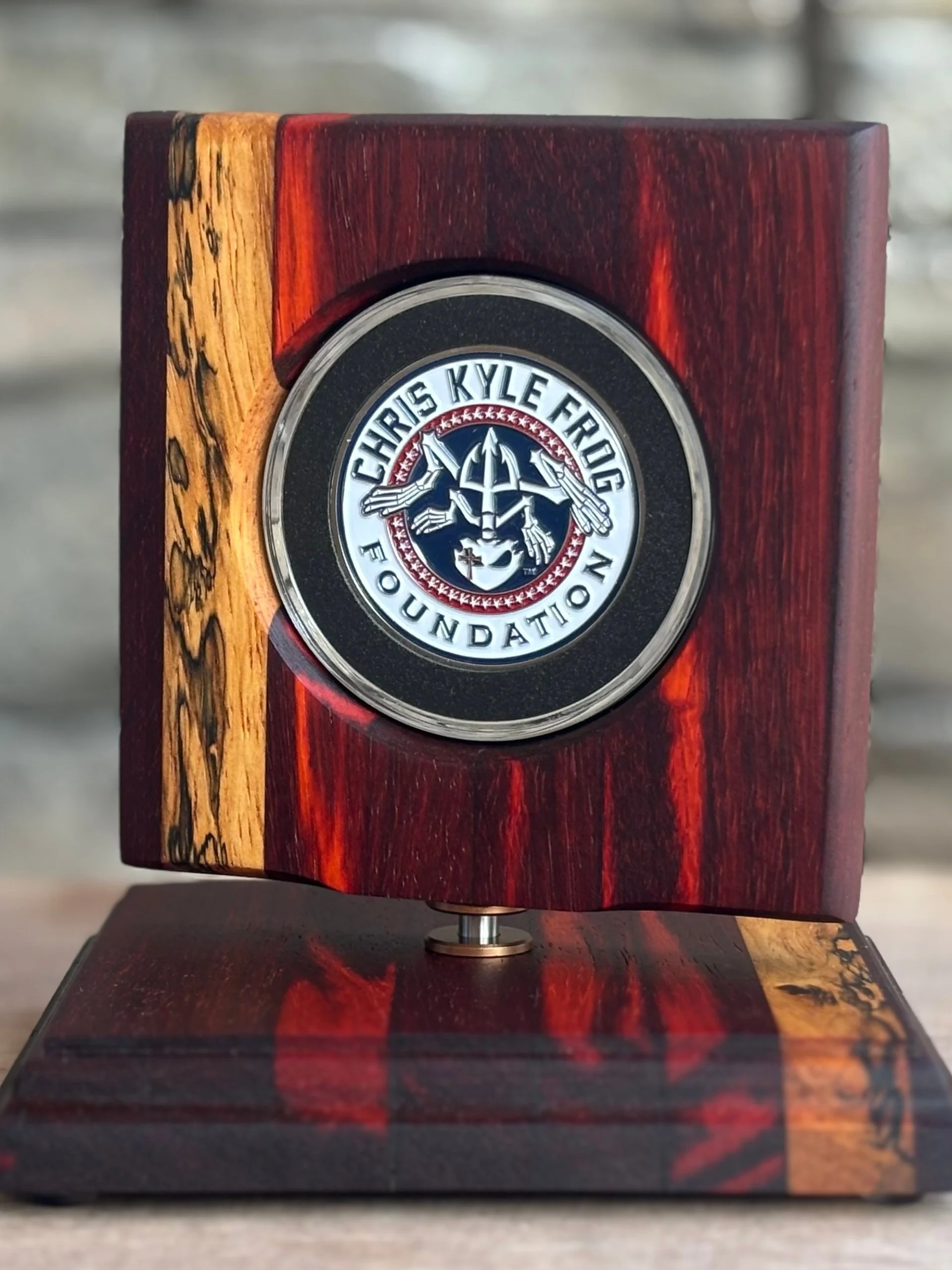 Limited Edition Collection | Spalted African Padauk - Challenge Coin Displays