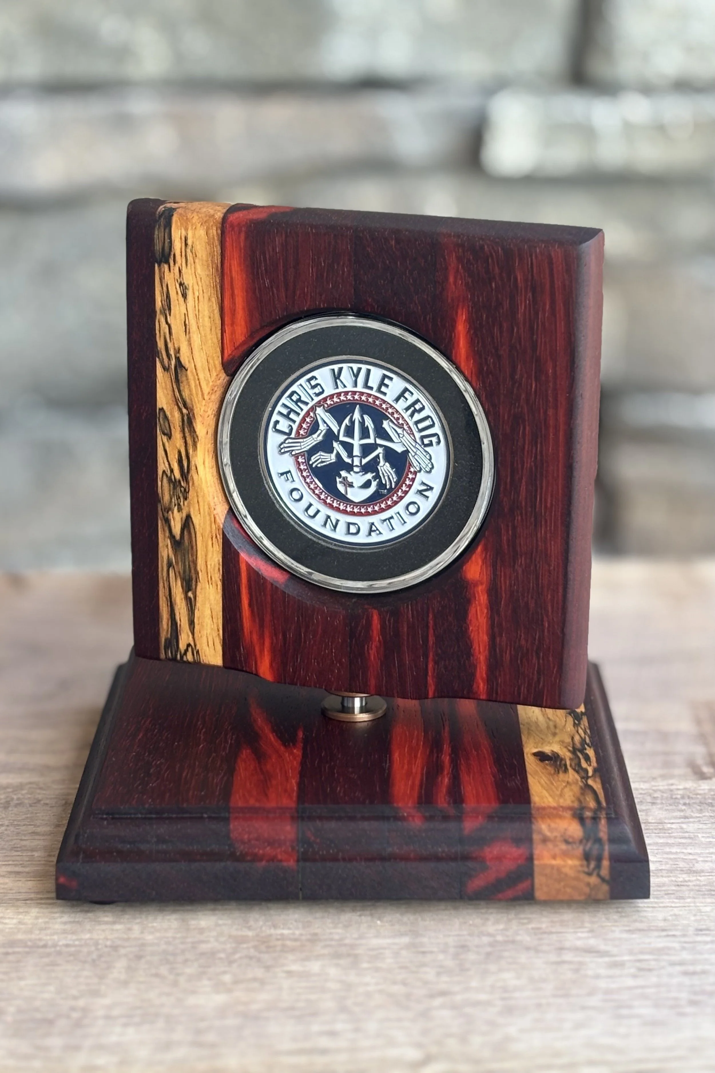 Limited Edition Collection | Spalted African Padauk - Challenge Coin Displays