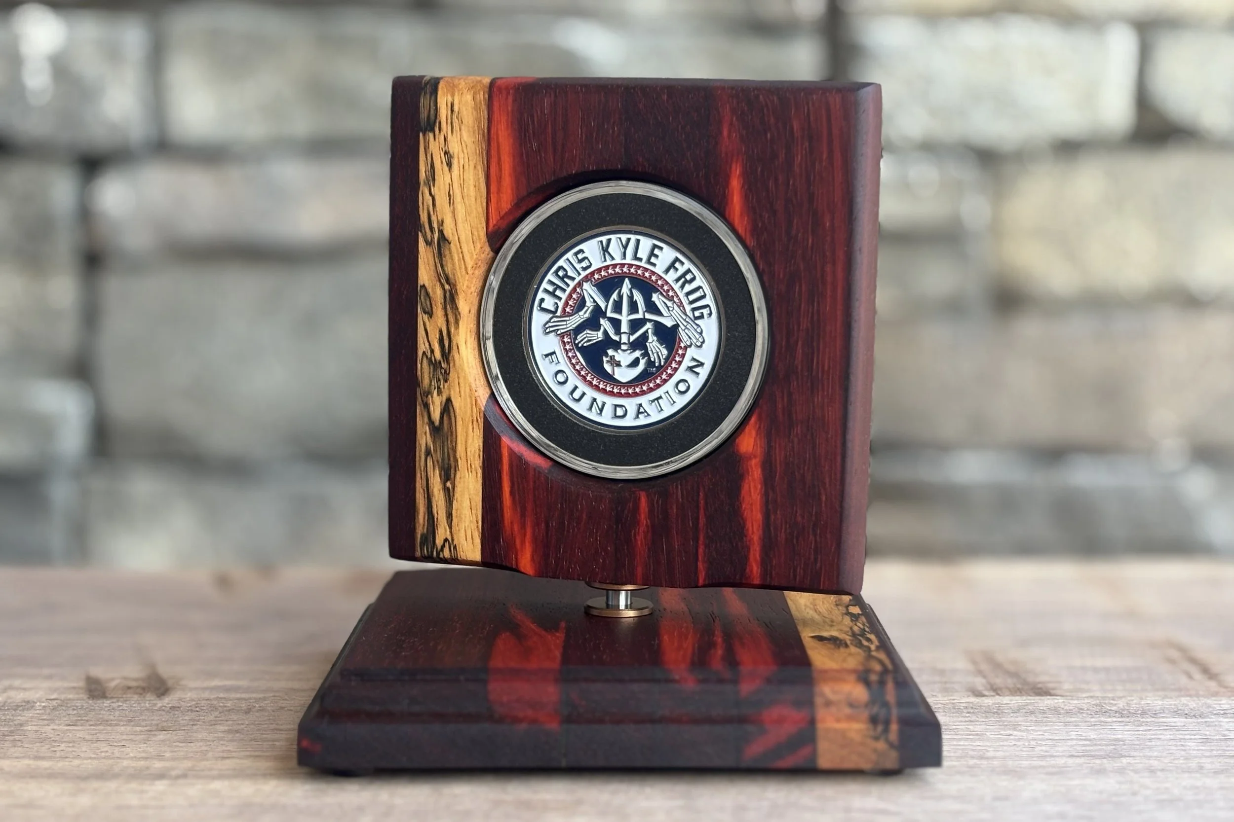 Limited Edition Collection | Spalted African Padauk - Challenge Coin Displays