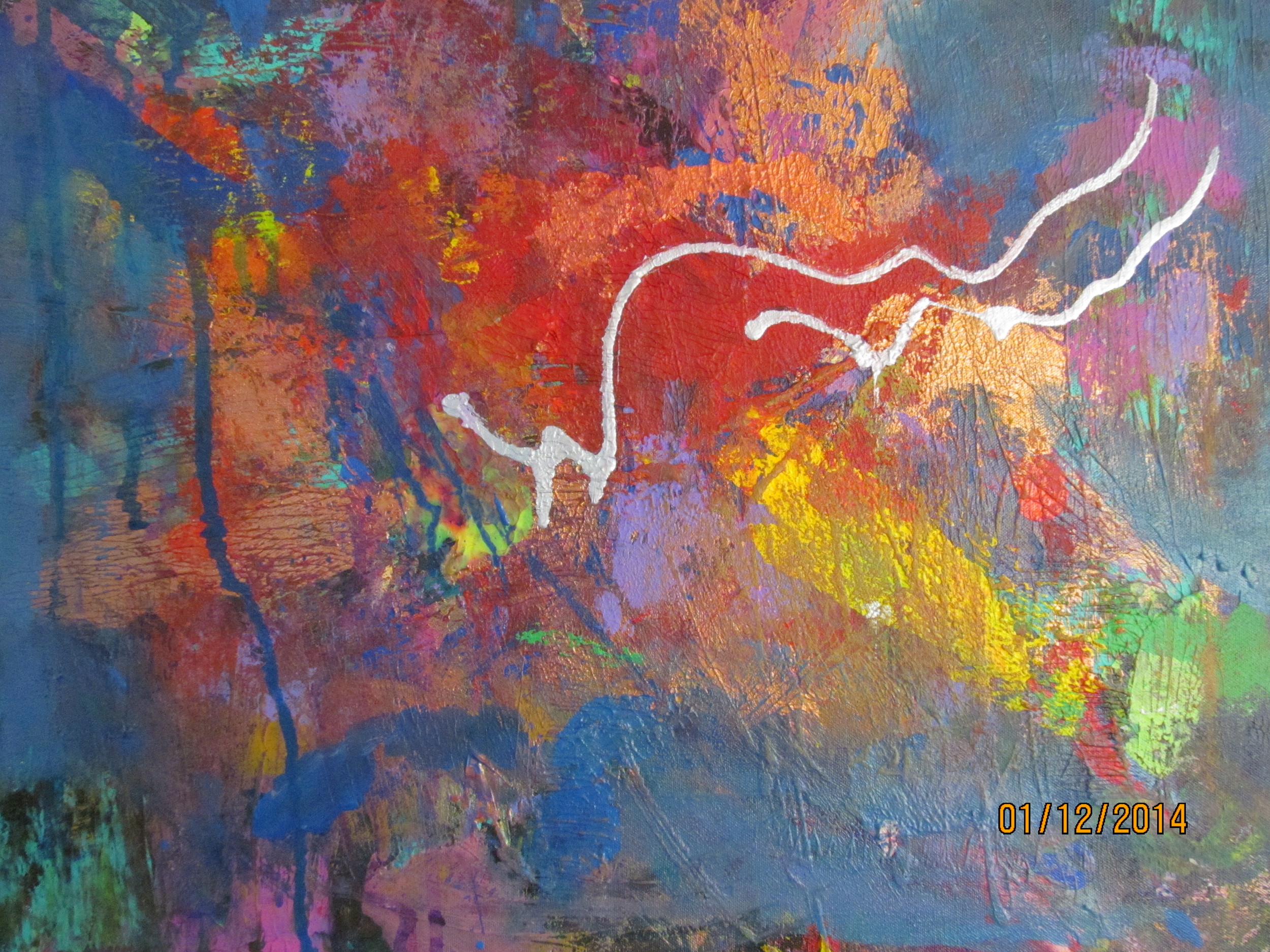 symbiotic symphony, acrylics on canvas