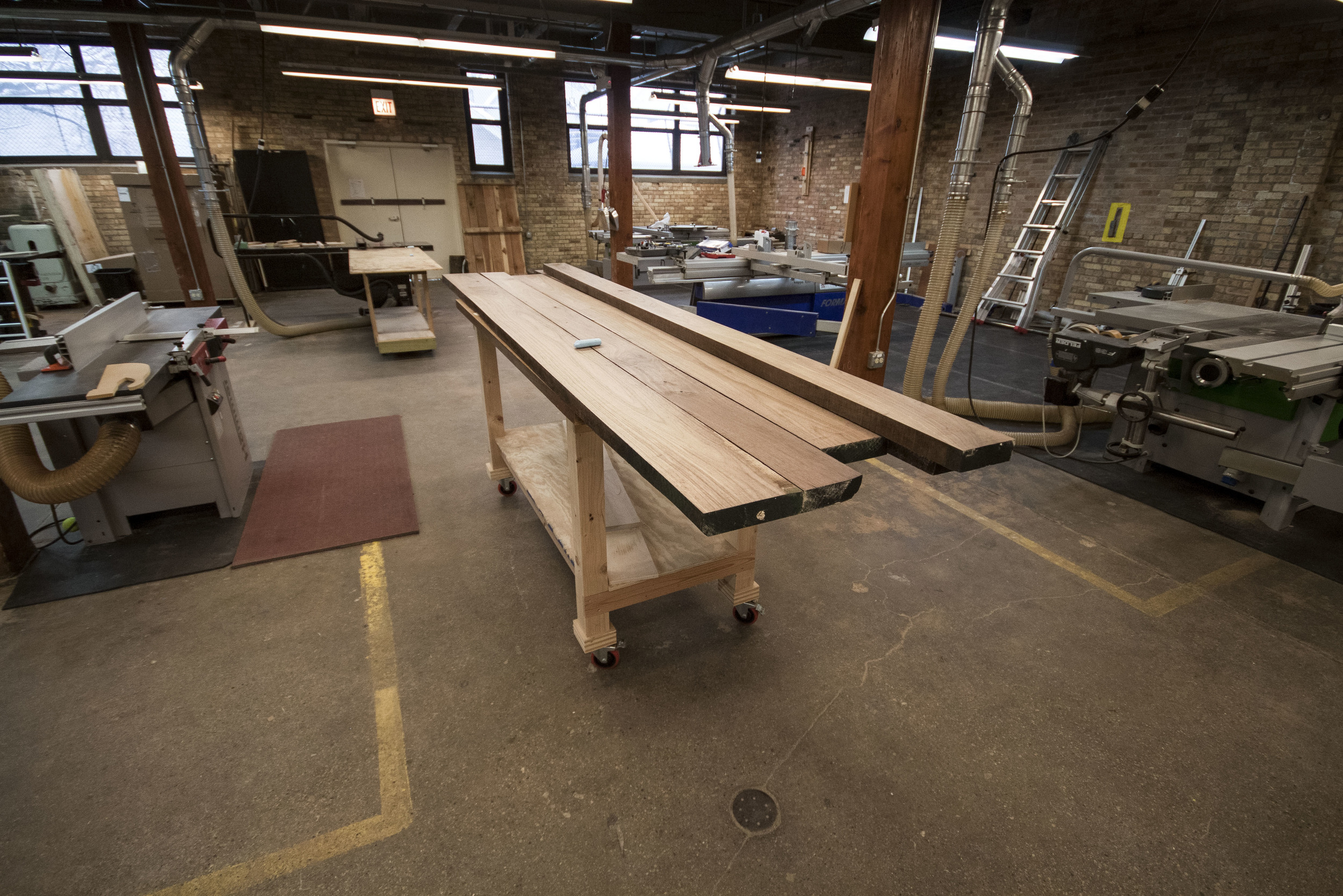 Raw lumber.