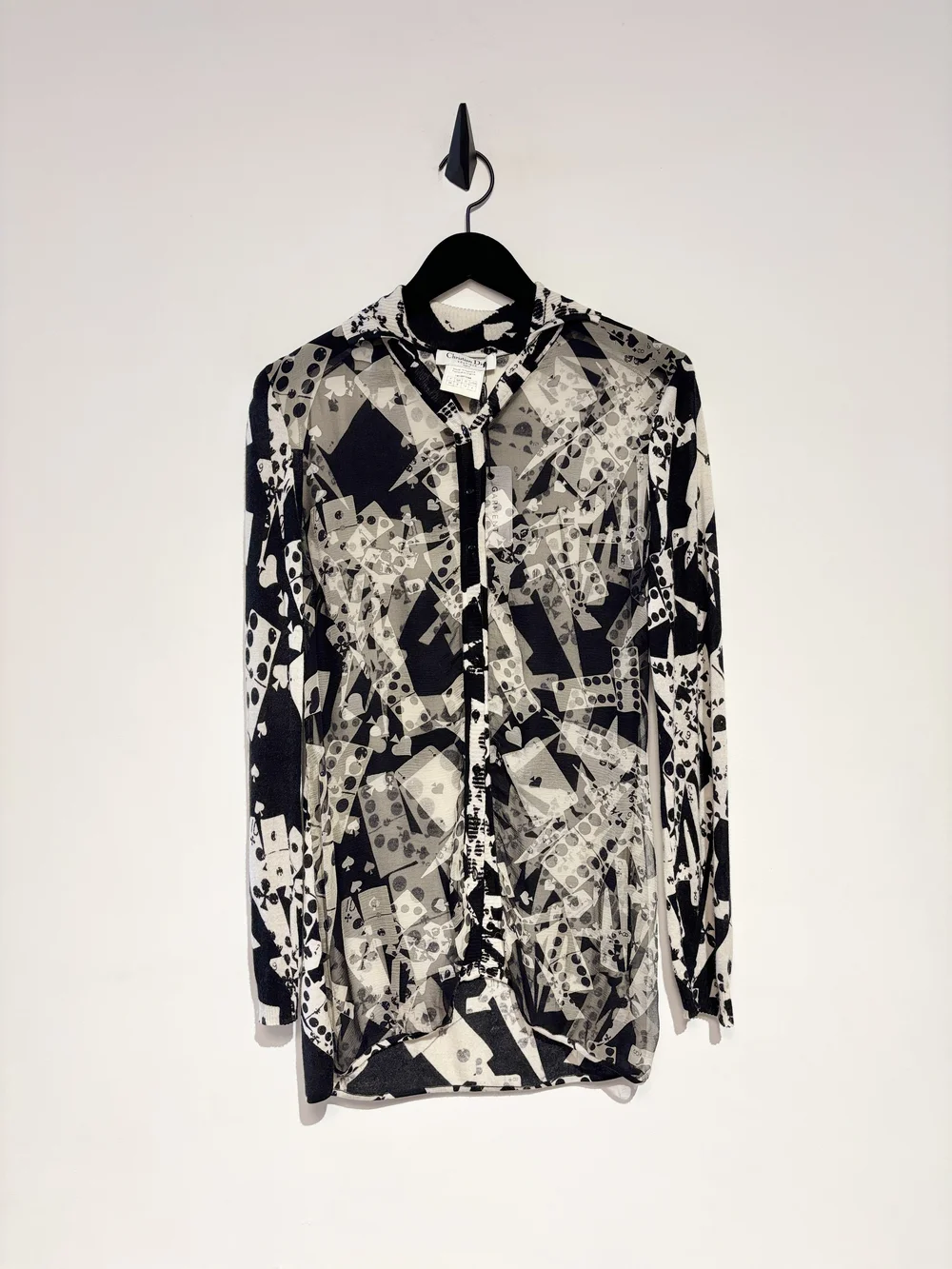 CHRISTIAN DIOR F/W 2001 Silk + Cashmere Playing Card/Domino