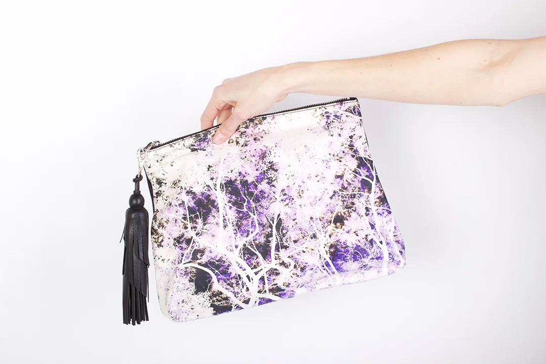 ZUBI Large Pouch in Leather with Leather Tassel - $385