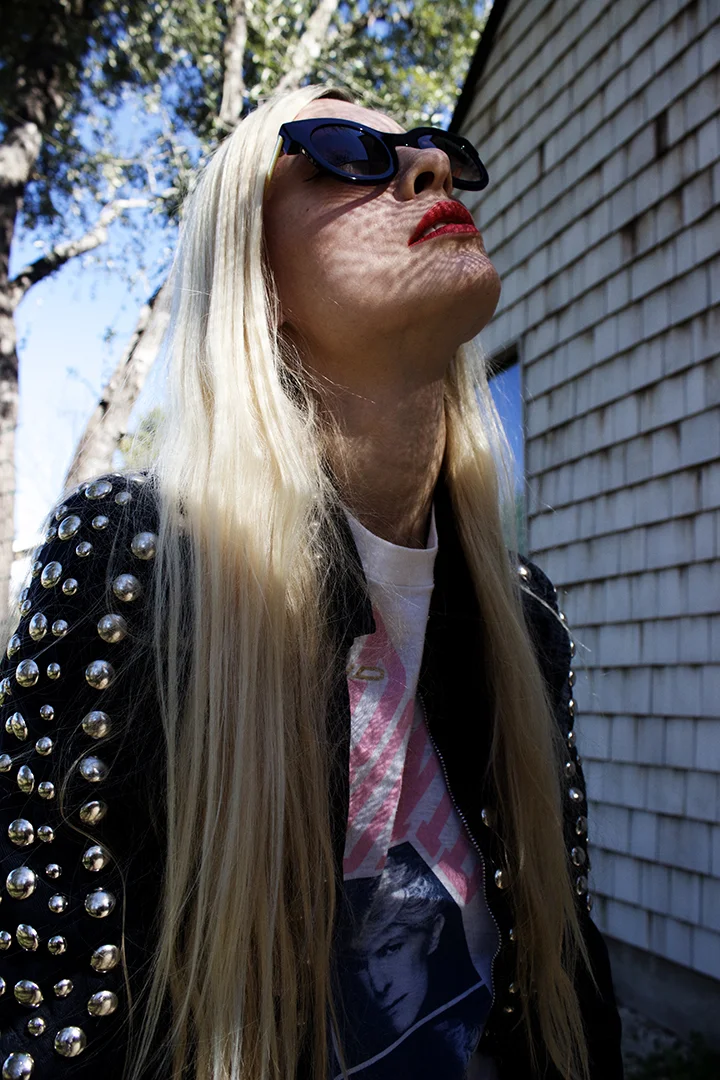 Rachel Pychinzska shot by Katy Shayne. Style by Masha Poloskova featuring Vintage 70s Roncelli Jacket .