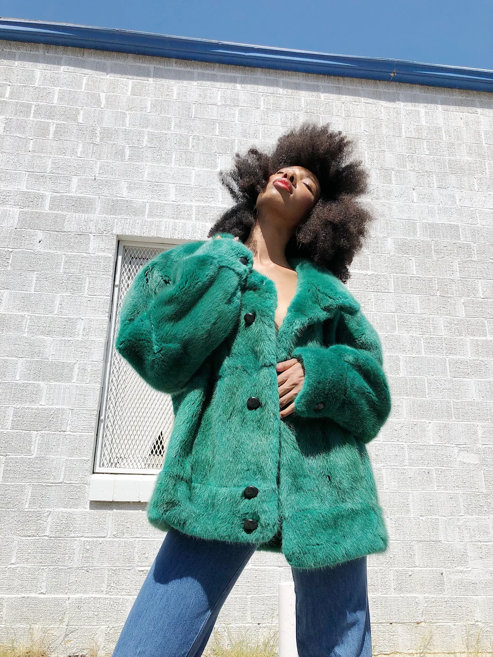 NEIMAN MARCUS 80s Emerald Green Mink Fur Coat — Garment