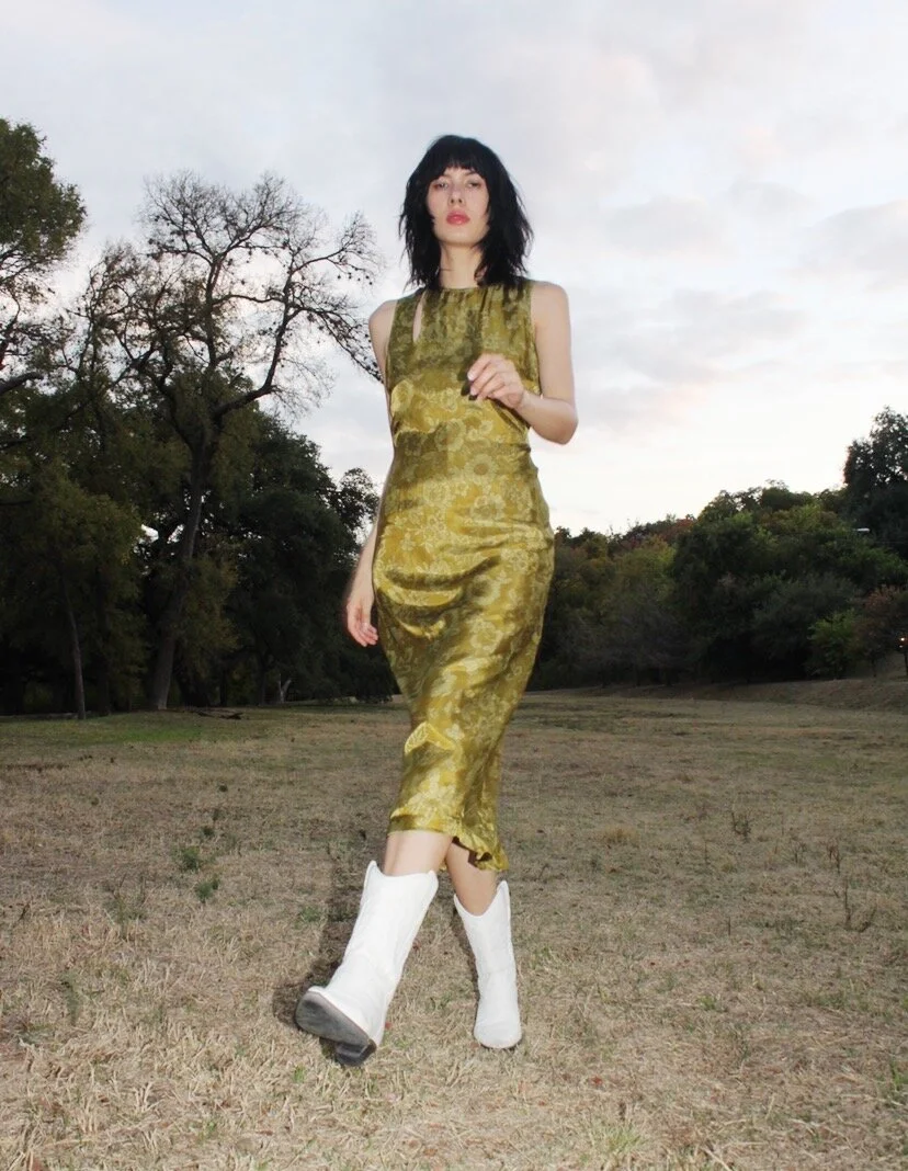dries van noten green dress dilian dress main image 0
