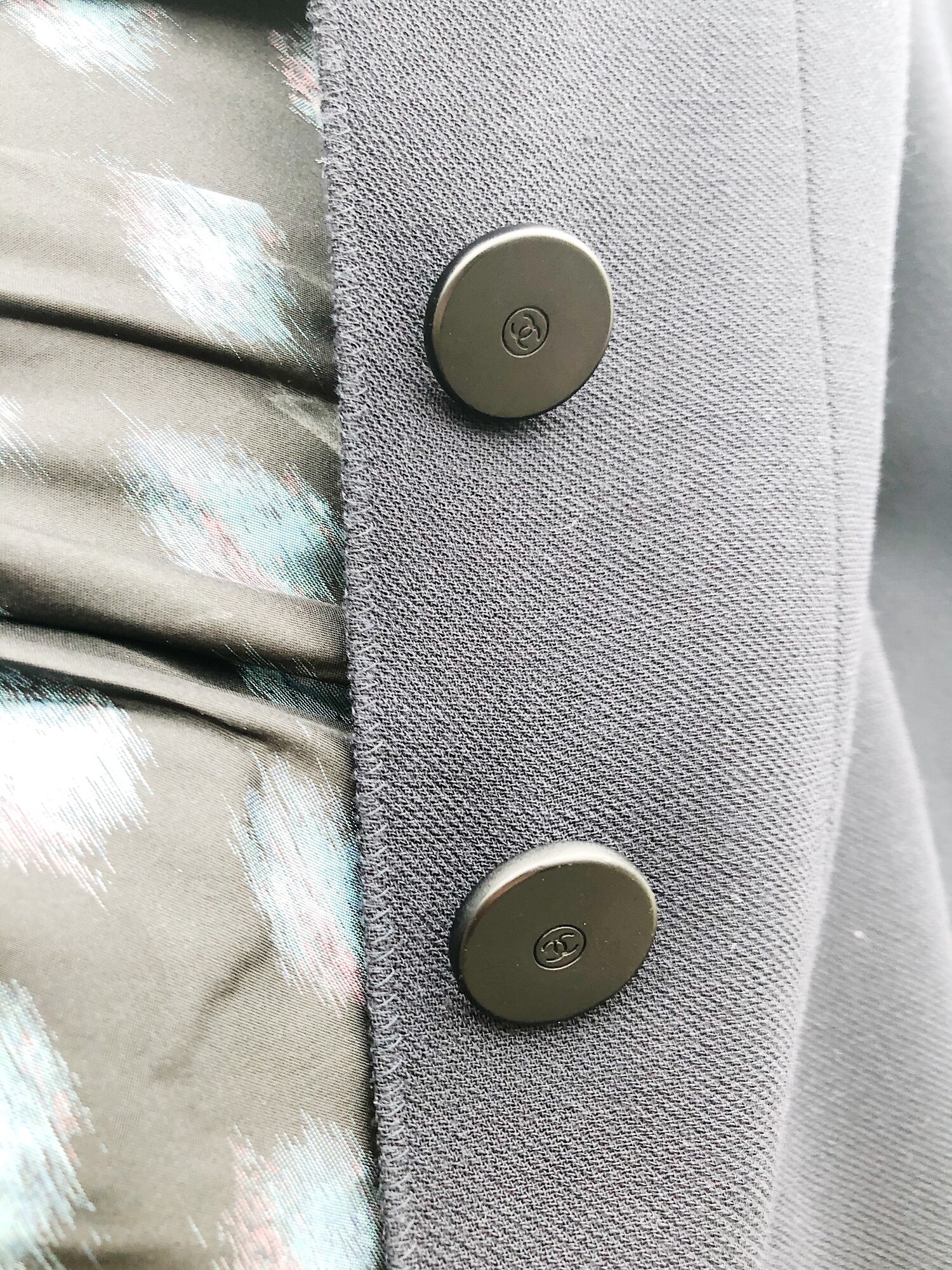 CHANEL 90s Dark Navy Wool Pant Suit — Garment