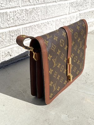 Louis+Vuitton+Rond+Point+Shoulder+Bag+Brown+Leather for sale online