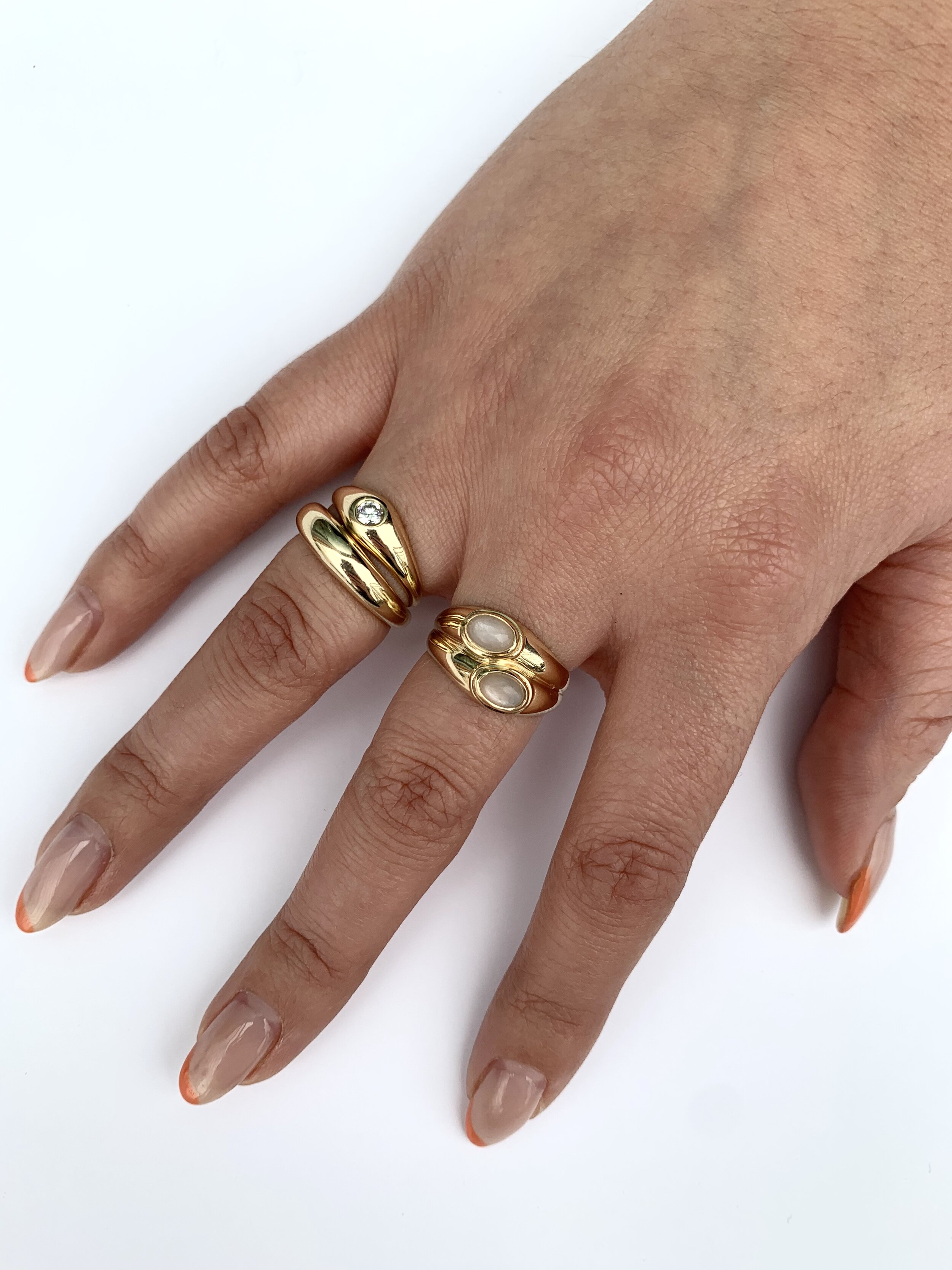 J. HANNAH Diamond Demi Signet Ring — GARMENT Modern + Vintage