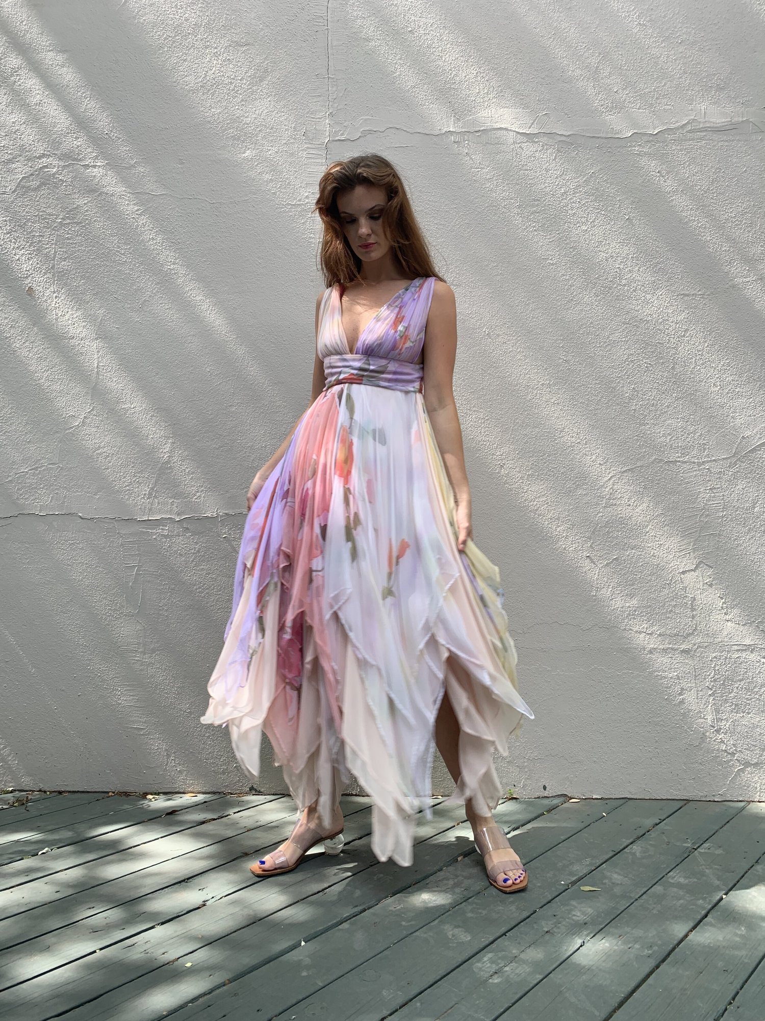 DOLCE & GABBANA 80s Watercolor Floral Dress — Garment